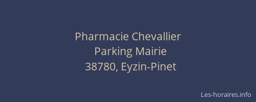 Pharmacie Chevallier