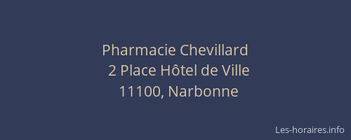 Pharmacie Chevillard