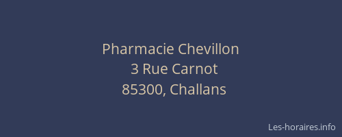 Pharmacie Chevillon
