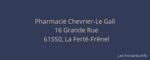 Pharmacie Chevrier-Le Gall