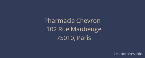 Pharmacie Chevron