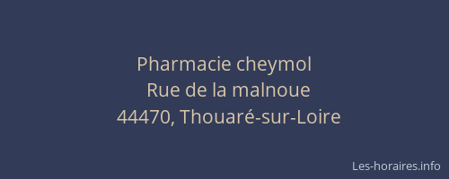Pharmacie cheymol