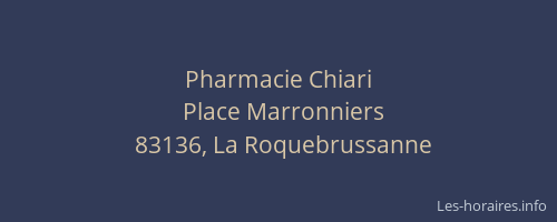 Pharmacie Chiari