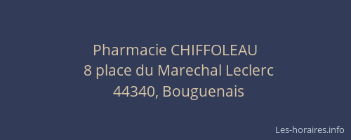 Pharmacie CHIFFOLEAU
