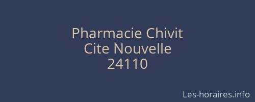 Pharmacie Chivit