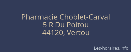 Pharmacie Choblet-Carval