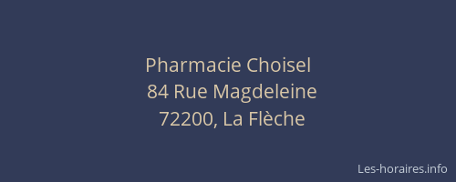Pharmacie Choisel