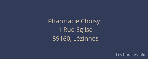 Pharmacie Choisy