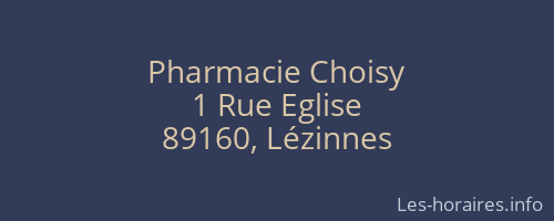 Pharmacie Choisy