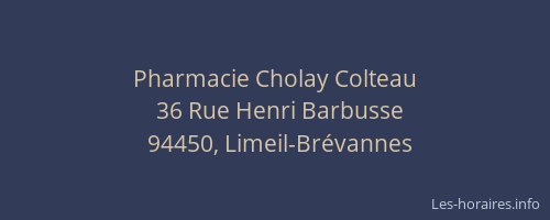 Pharmacie Cholay Colteau