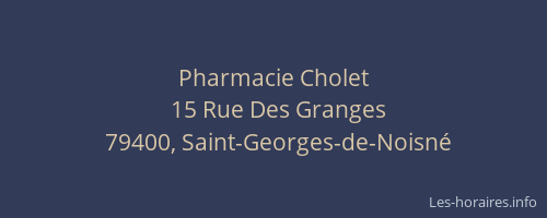 Pharmacie Cholet