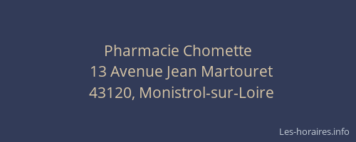 Pharmacie Chomette