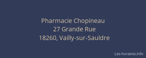 Pharmacie Chopineau