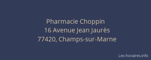 Pharmacie Choppin