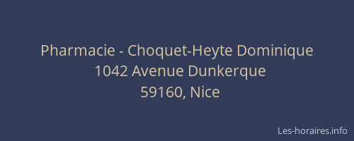 Pharmacie - Choquet-Heyte Dominique