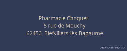 Pharmacie Choquet