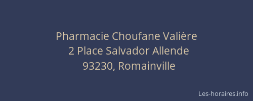 Pharmacie Choufane Valière