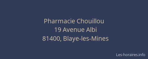 Pharmacie Chouillou