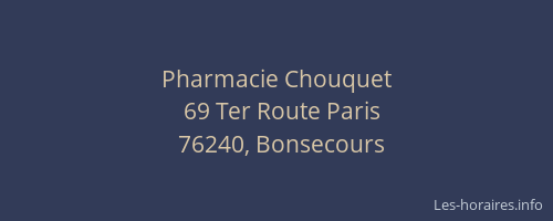 Pharmacie Chouquet