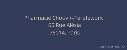 Pharmacie Chouvin-Terefework