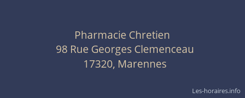 Pharmacie Chretien