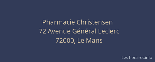 Pharmacie Christensen