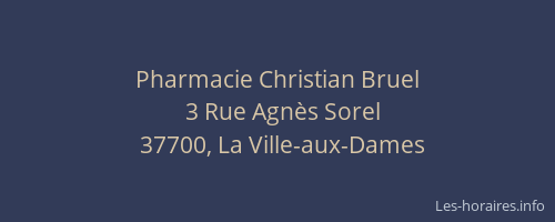 Pharmacie Christian Bruel