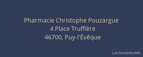 Pharmacie Christophe Pouzargue