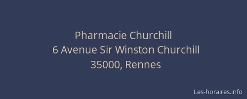 Pharmacie Churchill