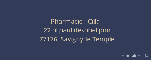 Pharmacie - Cilla