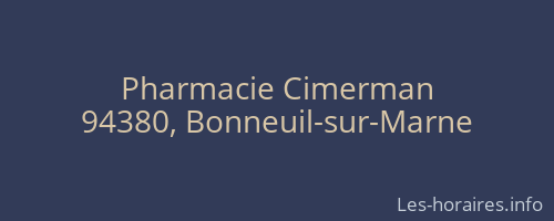 Pharmacie Cimerman