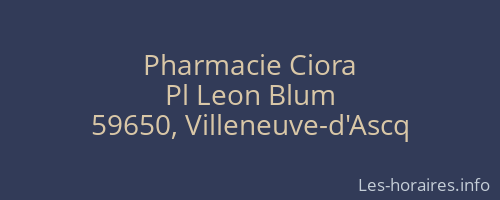 Pharmacie Ciora
