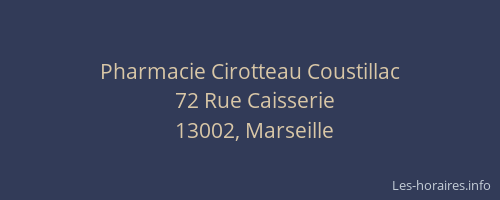Pharmacie Cirotteau Coustillac
