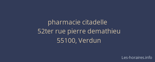 pharmacie citadelle