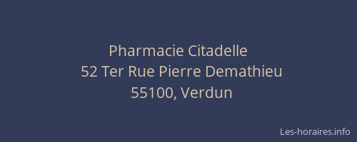 Pharmacie Citadelle