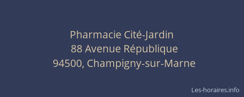 Pharmacie Cité-Jardin