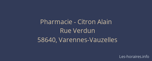 Pharmacie - Citron Alain