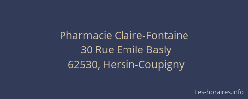 Pharmacie Claire-Fontaine
