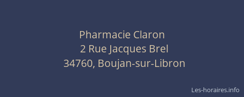 Pharmacie Claron