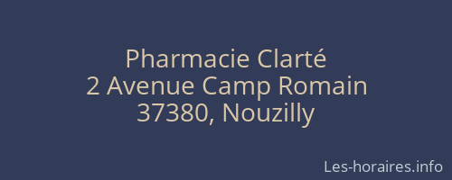 Pharmacie Clarté