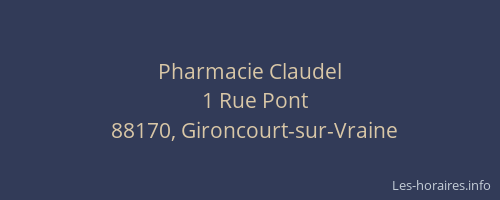 Pharmacie Claudel