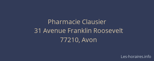 Pharmacie Clausier