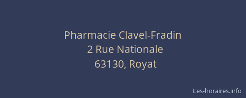 Pharmacie Clavel-Fradin