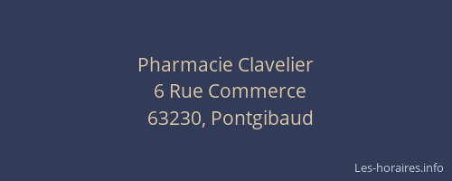 Pharmacie Clavelier