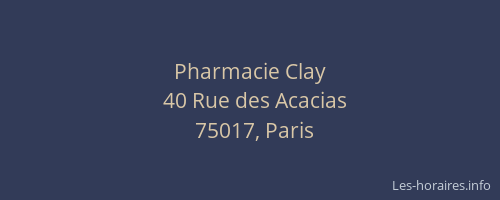 Pharmacie Clay