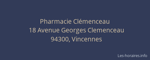 Pharmacie Cl&eacute;menceau
