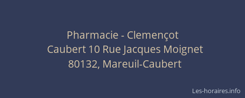 Pharmacie - Clemençot