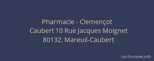 Pharmacie - Clemen&ccedil;ot