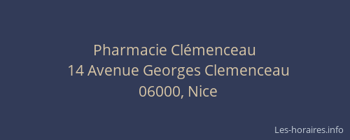 Pharmacie Clémenceau