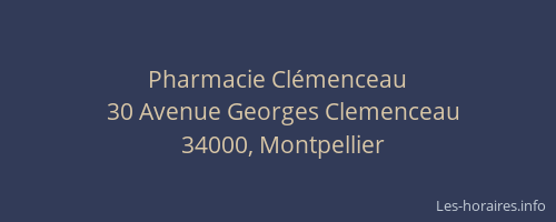 Pharmacie Clémenceau